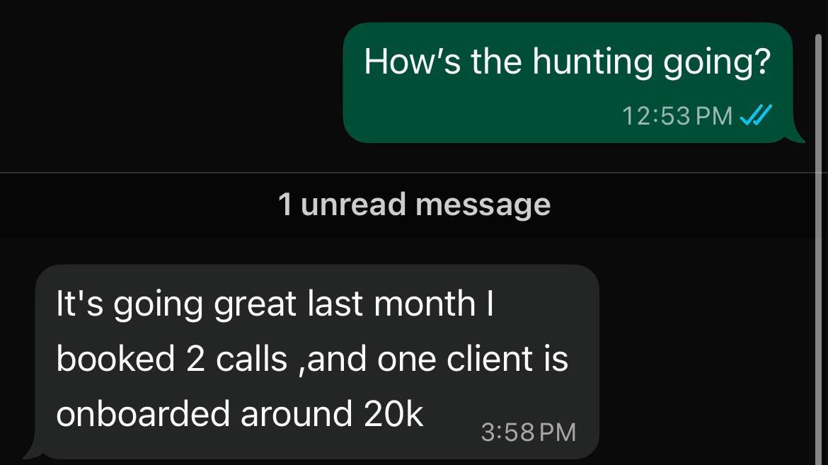 LeadHunterClub Client Review Screenshot