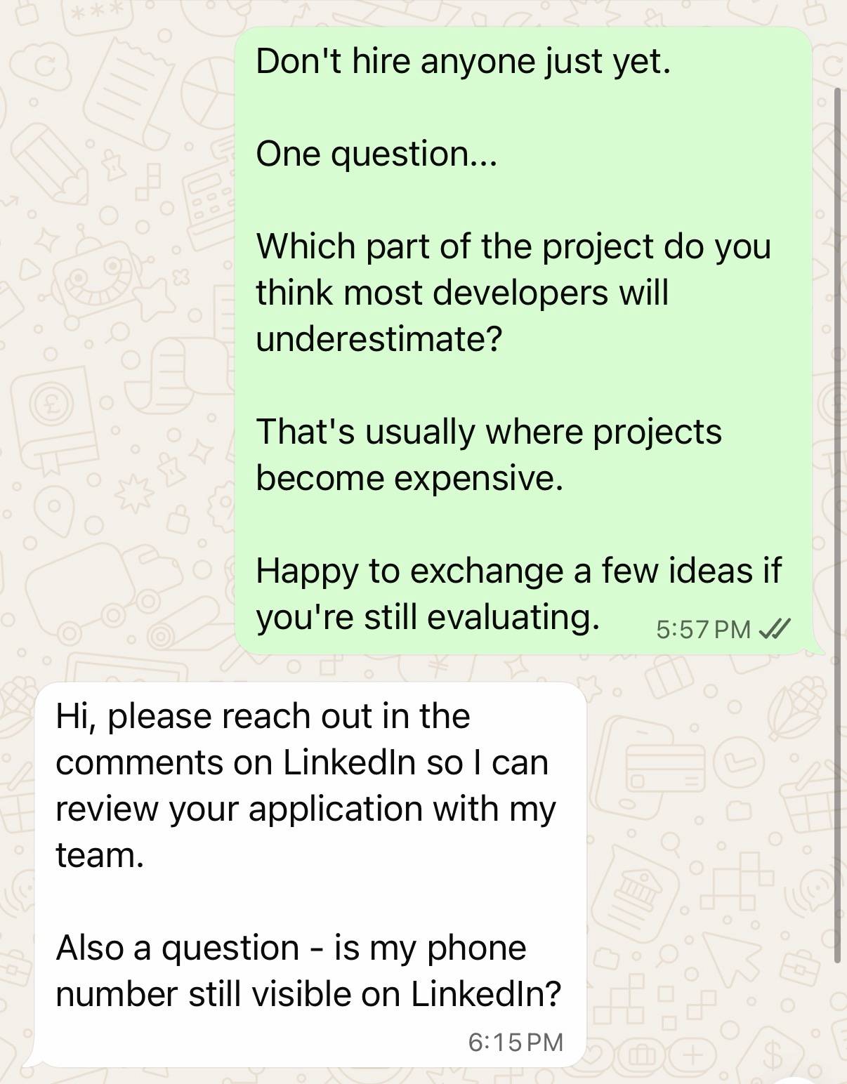 LeadHunterClub Client Review Screenshot