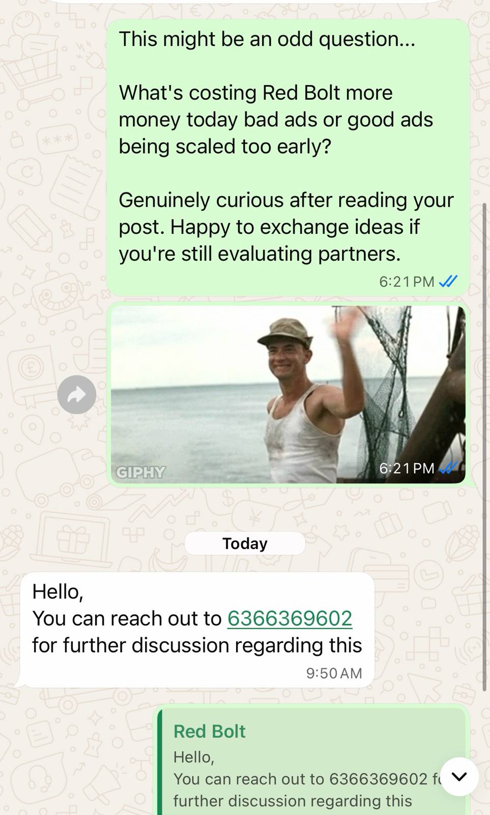 LeadHunterClub Client Review Screenshot