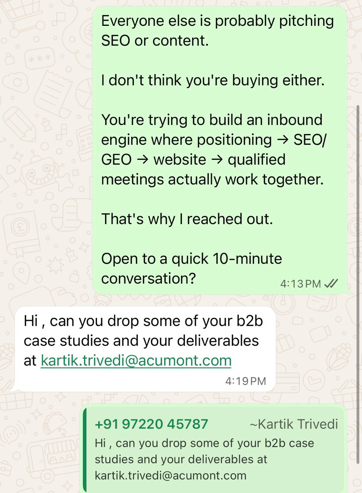 LeadHunterClub Client Review Screenshot