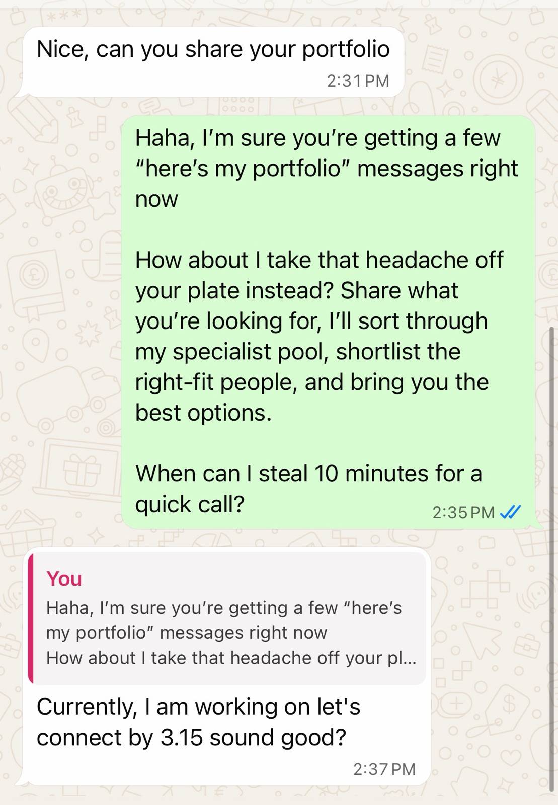 LeadHunterClub Client Review Screenshot